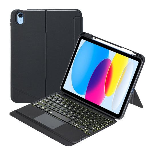 T10-AS For iPad 10th Gen 10.9 2022 Touch Backlight Split Type Bluetooth Keyboard Leather Case - Universal by PMC Jewellery | Online Shopping South Africa | PMC Jewellery