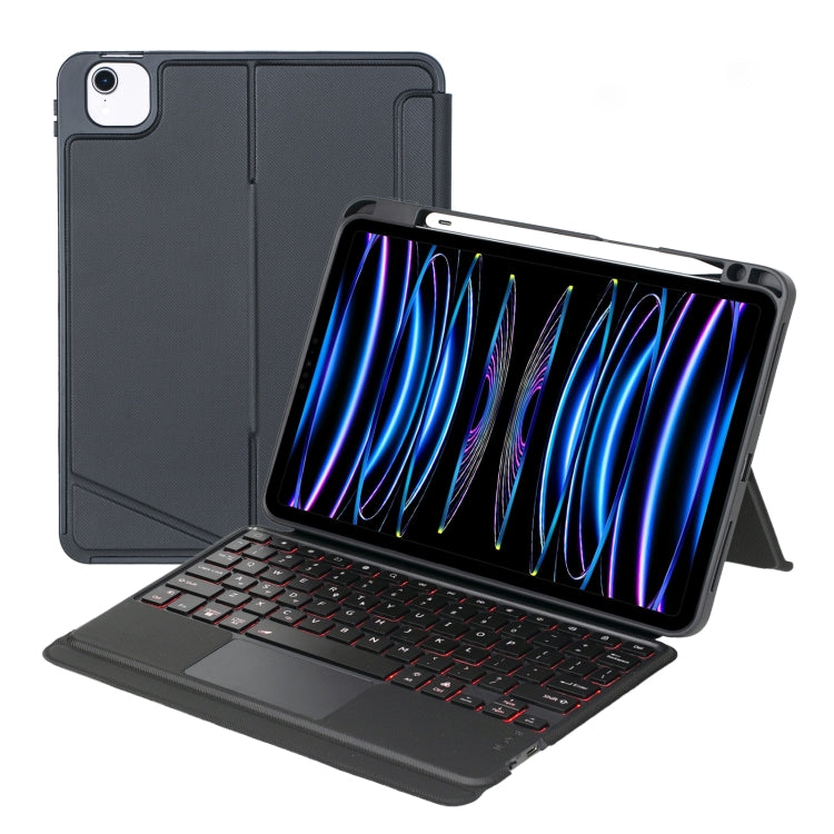 T11-AS For iPad Air 5/4 10.9/Pro 11 2022&2021&2020&2018 Touch Backlight Split Type Bluetooth Keyboard Leather Case - Universal by PMC Jewellery | Online Shopping South Africa | PMC Jewellery