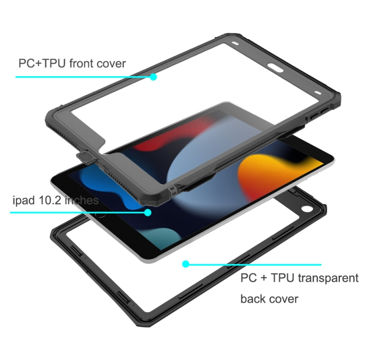 For iPad 10.2 2021 RedPepper Shockproof Waterproof PC + PET + TPU Tablet Protective Case - free shipping - PMc TechLife - Order now!