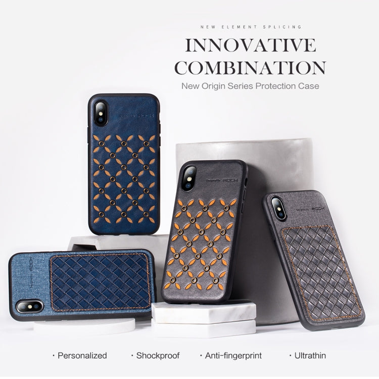 For iPhone XS Max ROCK Origin Series Business TPU + PU Protective Case - More iPhone Cases by ROCK | Online Shopping South Africa | PMC Jewellery | Buy Now Pay Later Mobicred