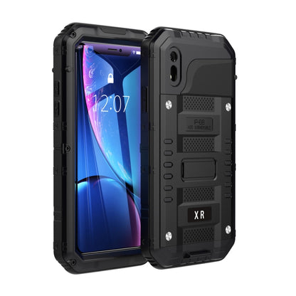 For iPhone XR Waterproof Dustproof Shockproof Zinc Alloy + Silicone Case (Black) - More iPhone Cases by PMC Jewellery | Online Shopping South Africa | PMC Jewellery