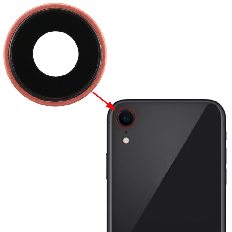 Back Camera Bezel with Lens Cover for iPhone XR(Rose Gold) - Camera Series by PMc TechLife | Online Shopping South Africa | PMc TechLife | Buy Now Pay Later Mobicred