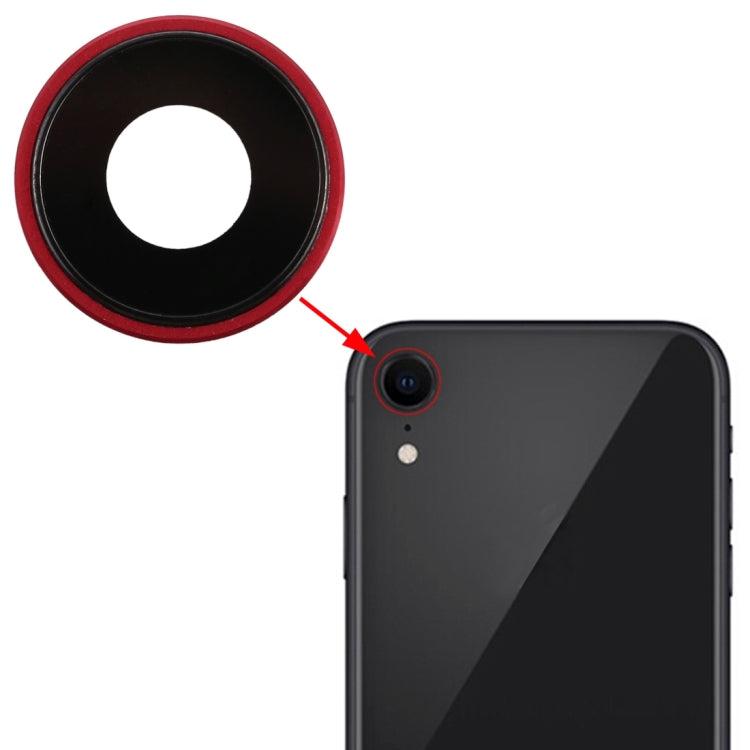 Back Camera Bezel with Lens Cover for iPhone XR(Red) - Camera Series by PMC Jewellery | Online Shopping South Africa | PMC Jewellery