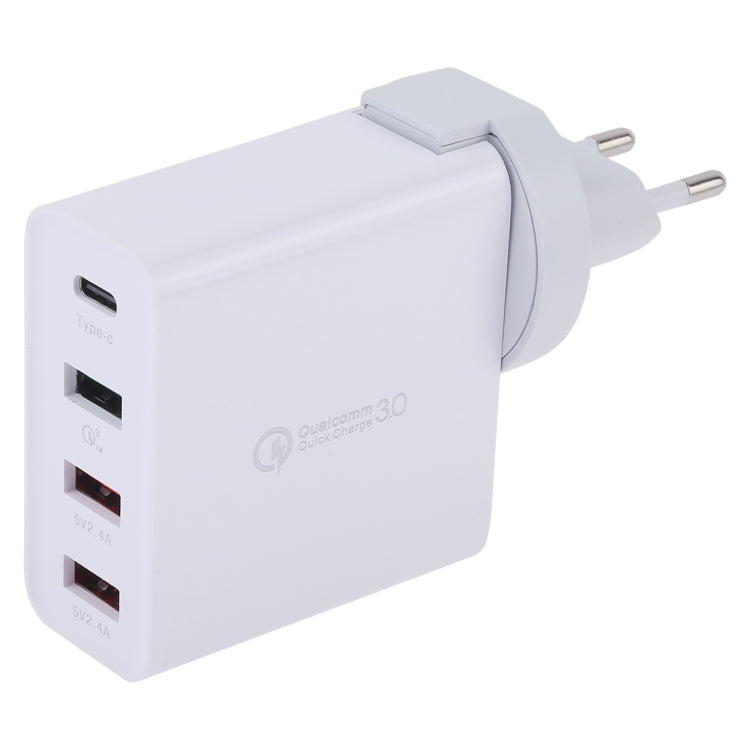 A3P 3A Max Output USB-C / Type-C + QC3.0 + Dual USB 4 Ports Wall Travel Charger, EU Plug - USB Charger by PMC Jewellery | Online Shopping South Africa | PMC Jewellery | Buy Now Pay Later Mobicred