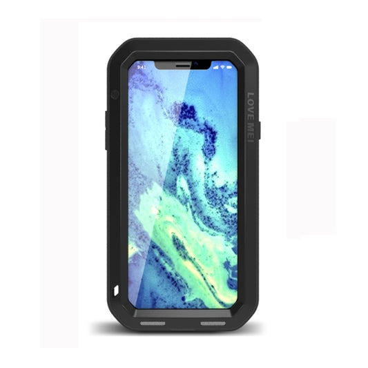 For iPhone X / XS LOVE MEI Metal Dropproof + Shockproof + Dustproof Protective Case (Black) - More iPhone Cases by LOVE MEI | Online Shopping South Africa | PMC Jewellery | Buy Now Pay Later Mobicred