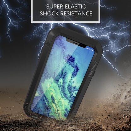 For iPhone X / XS LOVE MEI Metal Dropproof + Shockproof + Dustproof Protective Case (Black) - More iPhone Cases by LOVE MEI | Online Shopping South Africa | PMC Jewellery