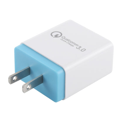 AR-QC-03 2.1A 3 USB Ports Quick Charger Travel Charger, US Plug (Blue) - USB Charger by PMC Jewellery | Online Shopping South Africa | PMC Jewellery | Buy Now Pay Later Mobicred