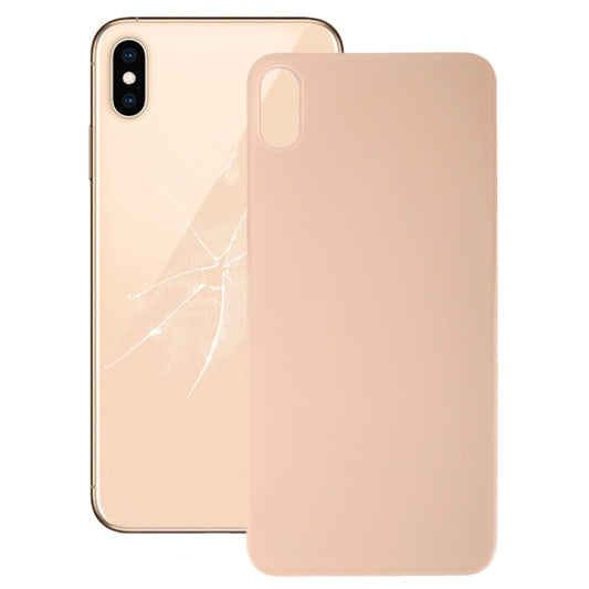 Easy Replacement Big Camera Hole Glass Back Battery Cover with Adhesive for iPhone XS(Gold) - Back Cover by PMC Jewellery | Online Shopping South Africa | PMC Jewellery