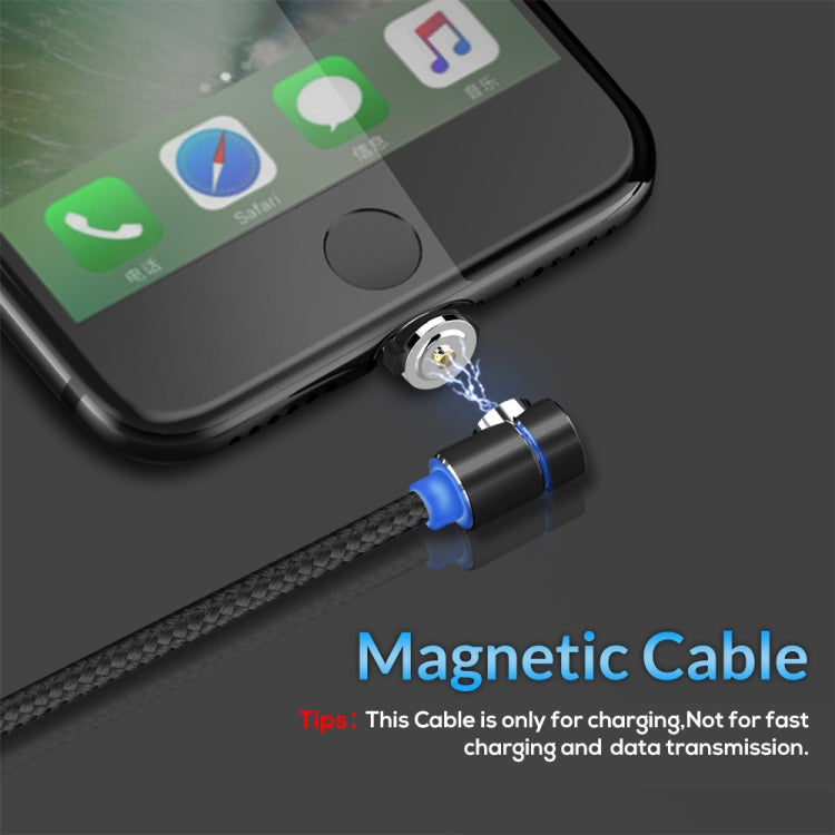 TOPK AM30 2m 2.4A Max USB to 8 Pin + USB-C / Type-C + Micro USB 90 Degree Elbow Magnetic Charging Cable with LED Indicator(Black) - Charging Cable & Head by TOPK | Online Shopping South Africa | PMC Jewellery | Buy Now Pay Later Mobicred