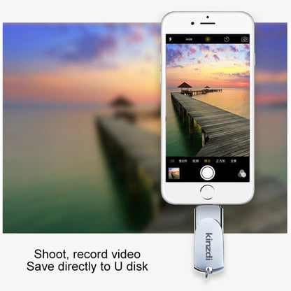 Kinzdi 32GB USB + 8 Pin Interface Metal Twister Flash U Disk (Silver) - USB Flash Drives by Kinzdi | Online Shopping South Africa | PMC Jewellery | Buy Now Pay Later Mobicred