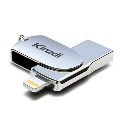 Kinzdi 512GB USB 2.0 + 8 Pin Interface Metal Twister Flash U Disk (Silver) - USB Flash Drives by Kinzdi | Online Shopping South Africa | PMC Jewellery | Buy Now Pay Later Mobicred