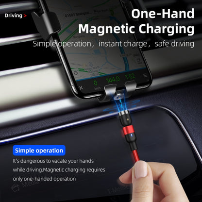 2m 2A Output 3 in 1 USB to 8 Pin + USB-C / Type-C + Micro USB Nylon Braided Rotate Magnetic Charging Cable (Black) - Charging Cable & Head by PMC Jewellery | Online Shopping South Africa | PMC Jewellery | Buy Now Pay Later Mobicred