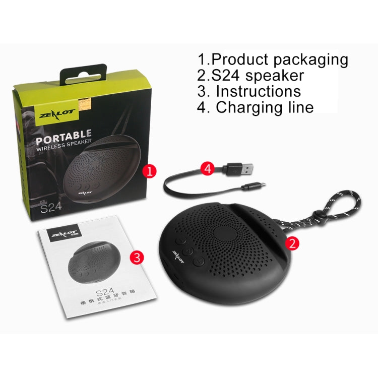 ZEALOT S24 Portable Stereo Bluetooth Speaker with Lanyard & Mobile Card Slot Holder, Supports Hands-free Call & TF Card (Dark Blue) - Desktop Speaker by ZEALOT | Online Shopping South Africa | PMC Jewellery | Buy Now Pay Later Mobicred