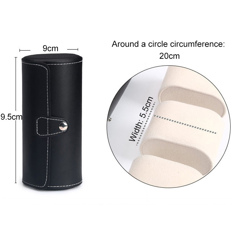 Portable Travel Watch Cylinder Protective Box Storage Bag(Black) - free shipping - PMc TechLife - Order now!