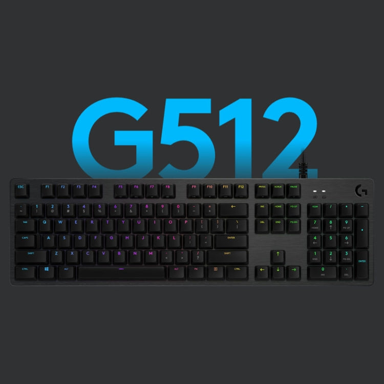 Logitech G512 RGB C-axis Mechanical Wired Gaming Keyboard, Length: 1.8m (Black) - Wired Keyboard by Logitech | Online Shopping South Africa | PMC Jewellery | Buy Now Pay Later Mobicred