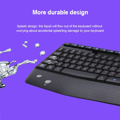 Logitech MK345 Wireless Full-size Keyboard + 2.4GHz 1000DPI Wireless Optical Mouse Set with Nano Receiver(Black) - Wireless Keyboard by Logitech | Online Shopping South Africa | PMC Jewellery | Buy Now Pay Later Mobicred