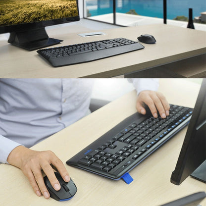 Logitech MK345 Wireless Full-size Keyboard + 2.4GHz 1000DPI Wireless Optical Mouse Set with Nano Receiver(Black) - Wireless Keyboard by Logitech | Online Shopping South Africa | PMC Jewellery | Buy Now Pay Later Mobicred