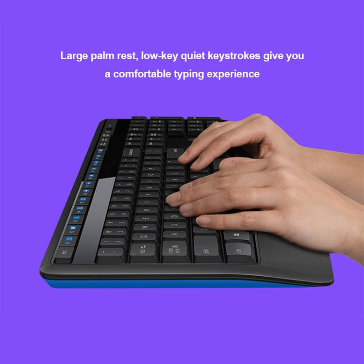 Logitech MK345 Wireless Full-size Keyboard + 2.4GHz 1000DPI Wireless Optical Mouse Set with Nano Receiver(Black) - Wireless Keyboard by Logitech | Online Shopping South Africa | PMC Jewellery | Buy Now Pay Later Mobicred