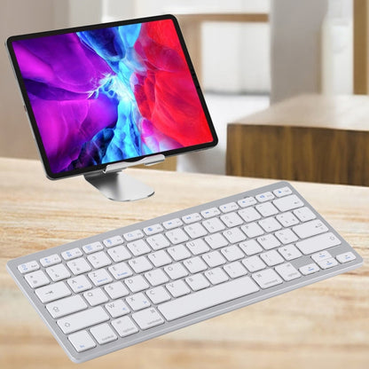 WB-8022 Ultra-thin Wireless Bluetooth Keyboard for iPad, Samsung, Huawei, Xiaomi, Tablet PCs or Smartphones, French Keys(Silver) - Wireless Keyboard by PMC Jewellery | Online Shopping South Africa | PMC Jewellery | Buy Now Pay Later Mobicred