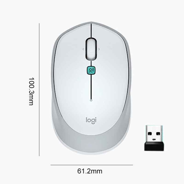 Logitech Voice M380 4 Buttons Smart Voice Input Wireless Mouse (Silver Grey) - Wireless Mice by Logitech | Online Shopping South Africa | PMC Jewellery | Buy Now Pay Later Mobicred