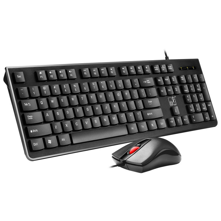 ZGB S500 Square Keycap Wired Keyboard + Mouse Set (Black) - Wired Keyboard by Chasing Leopard | Online Shopping South Africa | PMC Jewellery | Buy Now Pay Later Mobicred