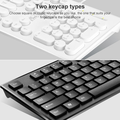 ZGB S500 Square Keycap Wired Keyboard + Mouse Set (Black) - Wired Keyboard by Chasing Leopard | Online Shopping South Africa | PMC Jewellery | Buy Now Pay Later Mobicred