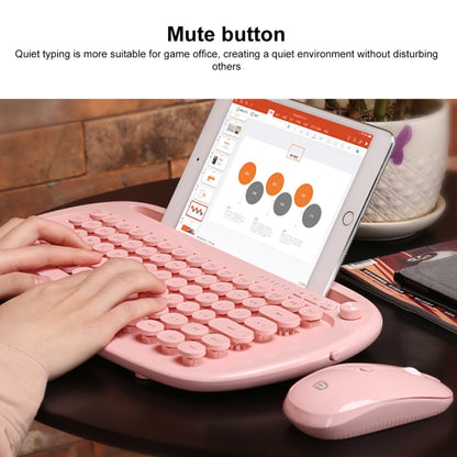 FOETOR K520t Mini Three Modes Wireless Bluetooth Keyboard(Pink) - Wireless Keyboard by FOETOR | Online Shopping South Africa | PMC Jewellery | Buy Now Pay Later Mobicred