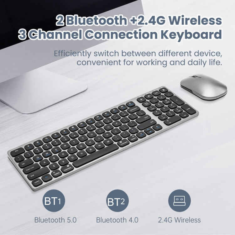 K4500 Wireless Bluetooth Keyboard + Three-modes Charging Silent Mouse Set - Wireless Keyboard by PMC Jewellery | Online Shopping South Africa | PMC Jewellery | Buy Now Pay Later Mobicred