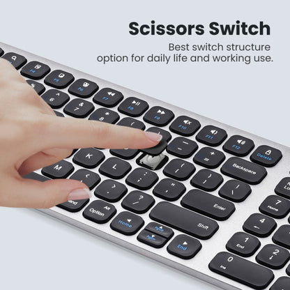 K4500 Wireless Bluetooth Keyboard + Three-modes Charging Silent Mouse Set - Wireless Keyboard by PMC Jewellery | Online Shopping South Africa | PMC Jewellery | Buy Now Pay Later Mobicred