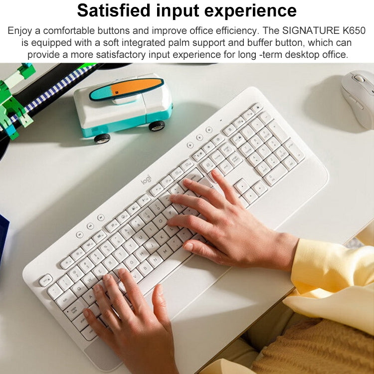 Logitech K650 Wireless Bluetooth Dual Mode Silent Keyboard (White) - free shipping - PMC Jewellery - Order now!