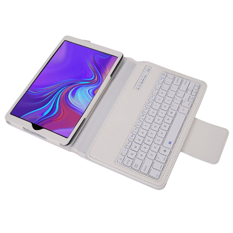 SA510 Detachable Bluetooth Keyboard + Litchi Texture PU Leather Tablet Case with Holder for Galaxy Tab A 10.1 (2019) T510/T515 (White) - Samsung Keyboard by PMC Jewellery | Online Shopping South Africa | PMC Jewellery