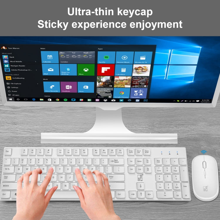 ZGB 8820 Candy Color Wireless Keyboard + Mouse Set (Black) - free shipping - PMC Jewellery - Order now!