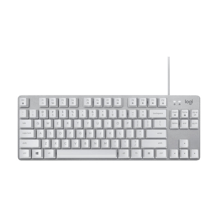 Logitech K835 Mini Mechanical Wired Keyboard, Green Shaft (White) - Wired Keyboard by Logitech | Online Shopping South Africa | PMC Jewellery | Buy Now Pay Later Mobicred