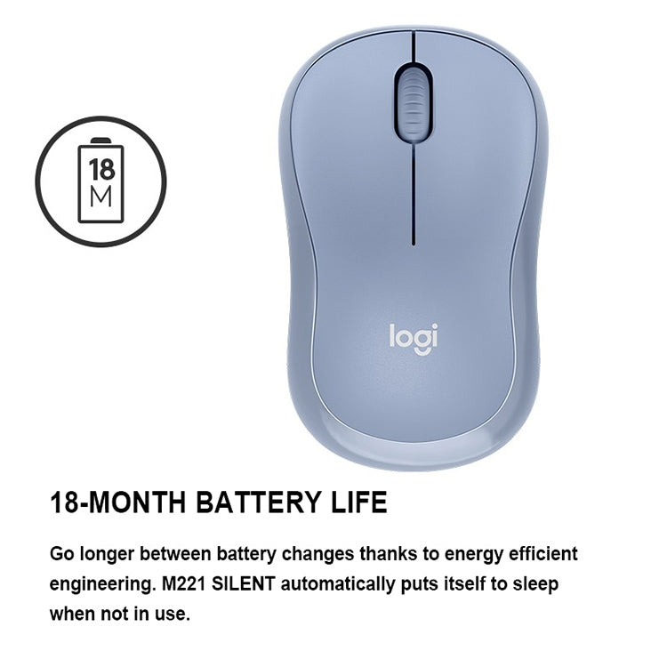Logitech M221 Fashion Silent Wireless Mouse(Green) - free shipping - PMC Jewellery - Order now!