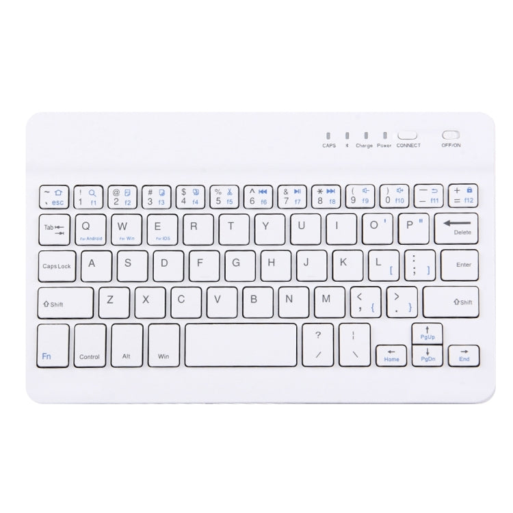 Portable Bluetooth Wireless Keyboard, Compatible with 9 inch Tablets with Bluetooth Functions (White) - Universal Keyboard by PMC Jewellery | Online Shopping South Africa | PMC Jewellery