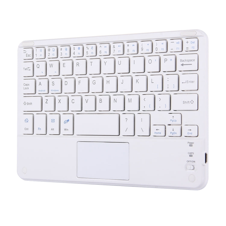 Bluetooth Wireless Keyboard with Touch Panel, Compatible with All Android & Windows 10 inch Tablets with Bluetooth Functions (White) - Universal Keyboard by PMC TechLife | Online Shopping South Africa | PMC TechLife