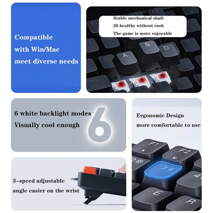 Original Xiaomi 104 Keys Red Switch Wired Mechanical Keyboard Support Win / Mac OS - Wired Keyboard by Xiaomi | Online Shopping South Africa | PMC Jewellery | Buy Now Pay Later Mobicred