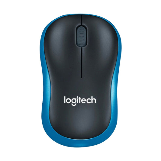 Logitech M186 Wireless Mouse Office Power Saving USB Laptop Desktop Computer Universal (Black Blue) - Wireless Mice by Logitech | Online Shopping South Africa | PMC Jewellery | Buy Now Pay Later Mobicred