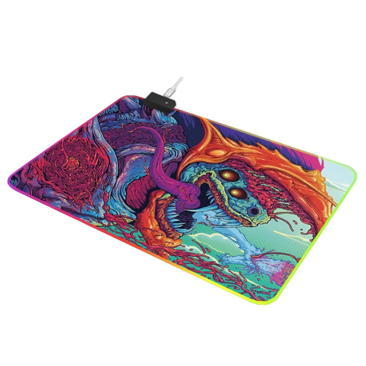 Computer Monster Pattern Illuminated Mouse Pad, Size: 35 x 25 x 0.4cm - Mouse Pads by PMC Jewellery | Online Shopping South Africa | PMC Jewellery | Buy Now Pay Later Mobicred