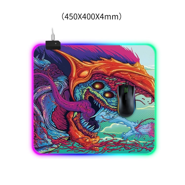 Computer Monster Pattern Illuminated Mouse Pad, Size: 45 x 40 x 0.4cm - Mouse Pads by PMC Jewellery | Online Shopping South Africa | PMC Jewellery | Buy Now Pay Later Mobicred