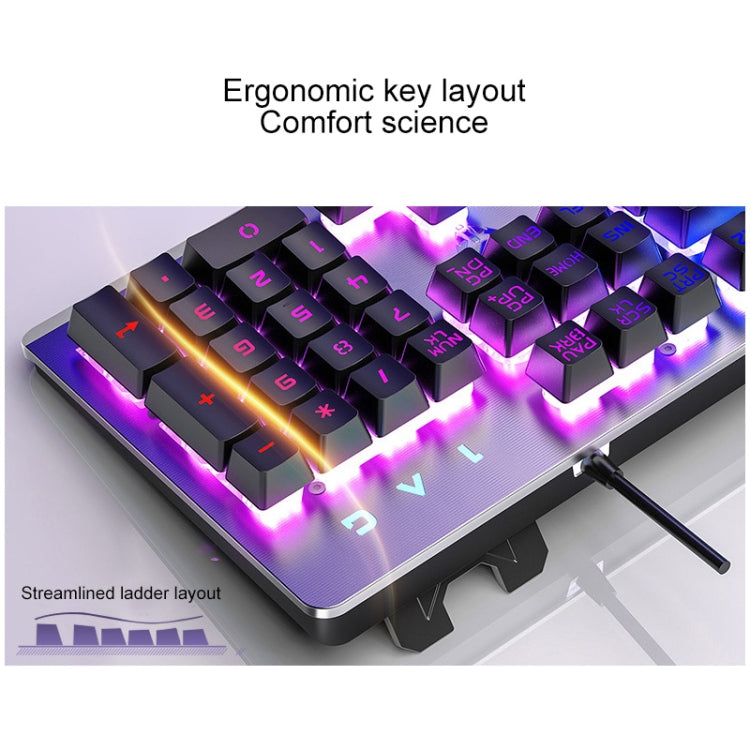 YINDIAO K002 USB Wired Mechanical Feel Sound Control RGB Backlight Keyboard + Optical Silent Mouse + Headset Set(Black) - Wired Keyboard by YINDIAO | Online Shopping South Africa | PMC Jewellery | Buy Now Pay Later Mobicred