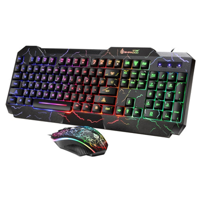 SHIPADOO D620 104-key Wired RGB Color Cracked Backlight Gaming Keyboard Mouse Kit for Laptop, PC - Wired Keyboard by SHIPADOO | Online Shopping South Africa | PMC Jewellery