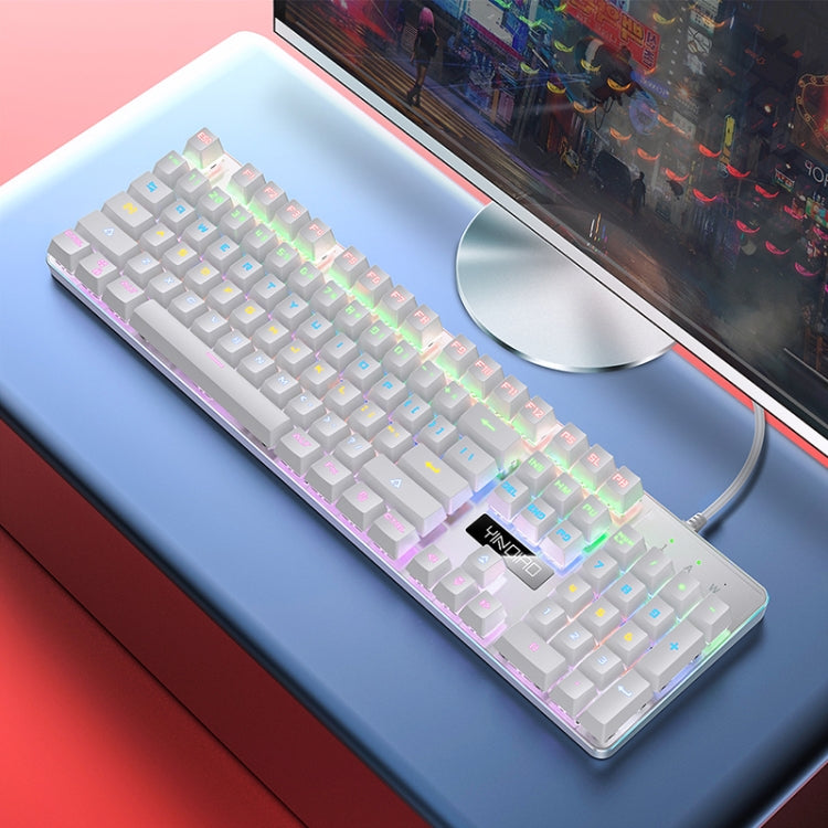 YINDIAO ZK-3 USB Mechanical Gaming Wired Keyboard, Black Shaft (White) - free shipping - PMC Jewellery - Order now!