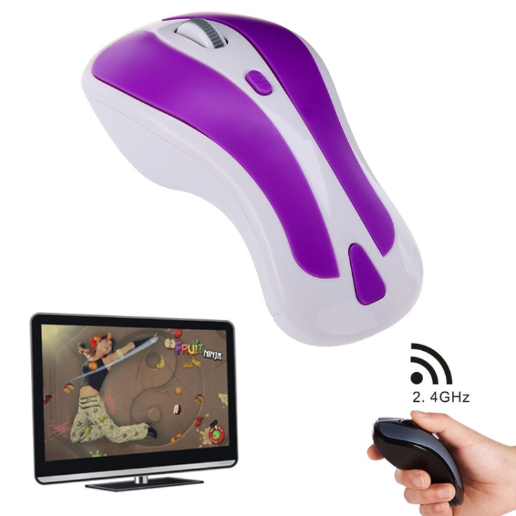 PR-01 6D Gyroscope Fly Air Mouse 2.4G USB Receiver 1600 DPI Wireless Optical Mouse for Computer PC Android Smart TV Box (Purple + White) - Wireless Mice by PMC Jewellery | Online Shopping South Africa | PMC Jewellery | Buy Now Pay Later Mobicred