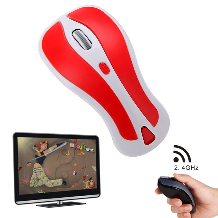 PR-01 6D Gyroscope Fly Air Mouse 2.4G USB Receiver 1600 DPI Wireless Optical Mouse for Computer PC Android Smart TV Box (Red + White) - Wireless Mice by PMC Jewellery | Online Shopping South Africa | PMC Jewellery | Buy Now Pay Later Mobicred