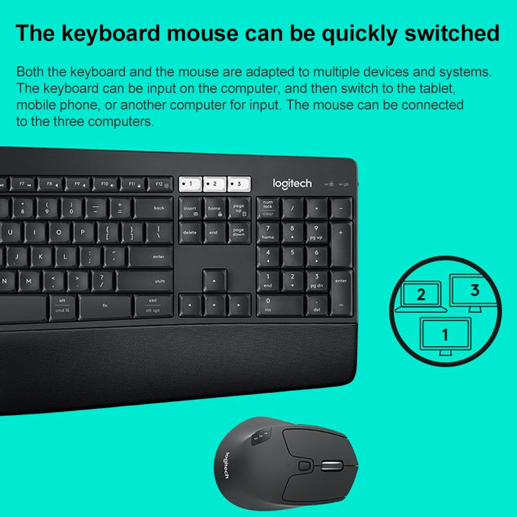 Logitech MK850 Wireless Bluetooth Keyboard Mouse Set - Wireless Keyboard by Logitech | Online Shopping South Africa | PMC Jewellery | Buy Now Pay Later Mobicred