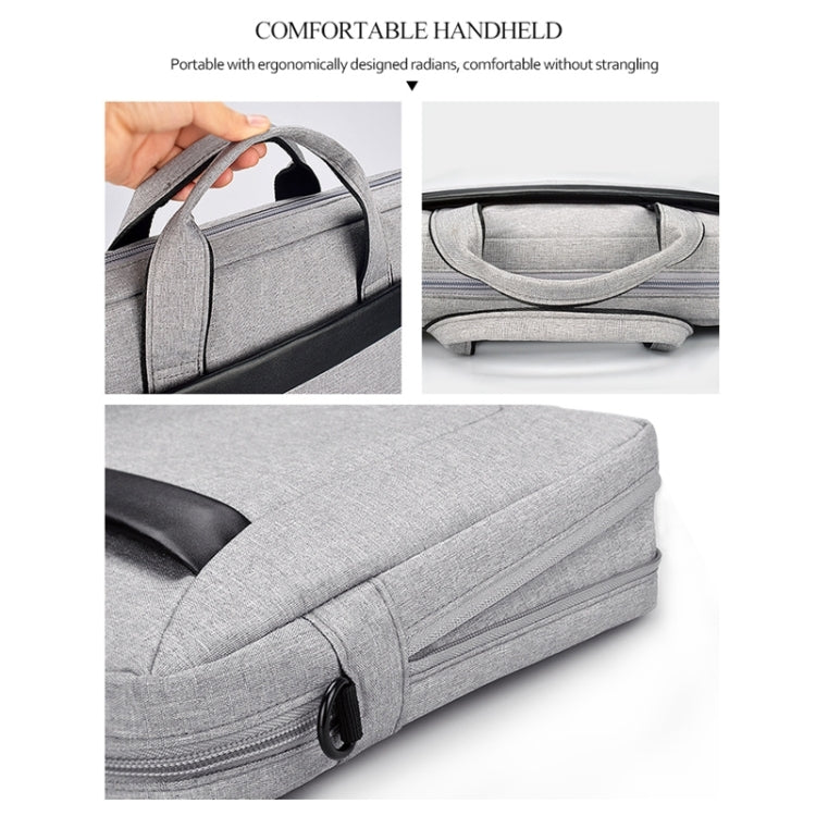 DJ06 Oxford Cloth Waterproof Wear-resistant Portable Expandable Laptop Bag for 15.6 inch Laptops, with Detachable Shoulder Strap(Grey) - Other by PMC Jewellery | Online Shopping South Africa | PMC Jewellery | Buy Now Pay Later Mobicred