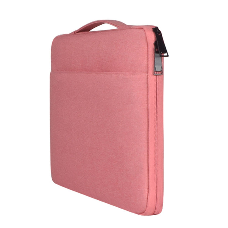 15.6 inch Fashion Casual Polyester + Nylon Laptop Handbag Briefcase Notebook Cover Case, For Macbook, Samsung, Lenovo, Xiaomi, Sony, DELL, CHUWI, ASUS, HP(Pink) - 14.1 inch by PMC Jewellery | Online Shopping South Africa | PMC Jewellery | Buy Now Pay Later Mobicred