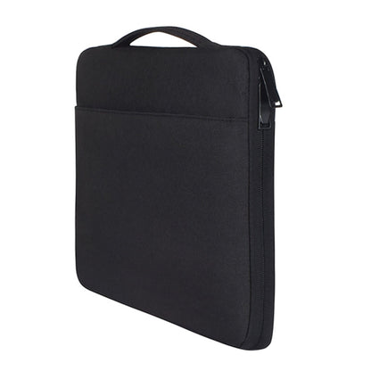 15.4 inch Fashion Casual Polyester + Nylon Laptop Handbag Briefcase Notebook Cover Case, For Macbook, Samsung, Lenovo, Xiaomi, Sony, DELL, CHUWI, ASUS, HP (Black) - 15 inch by PMC Jewellery | Online Shopping South Africa | PMC Jewellery | Buy Now Pay Later Mobicred