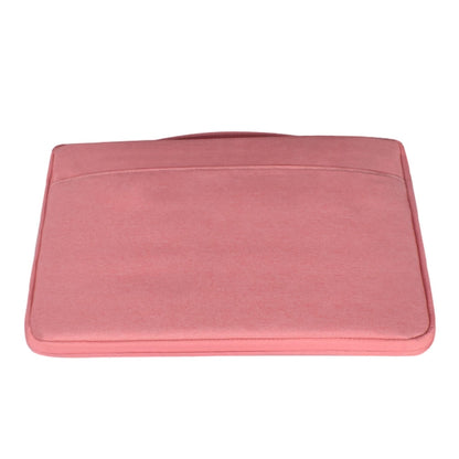 15.4 inch Fashion Casual Polyester + Nylon Laptop Handbag Briefcase Notebook Cover Case, For Macbook, Samsung, Lenovo, Xiaomi, Sony, DELL, CHUWI, ASUS, HP (Pink) - 15 inch by PMC Jewellery | Online Shopping South Africa | PMC Jewellery | Buy Now Pay Later Mobicred